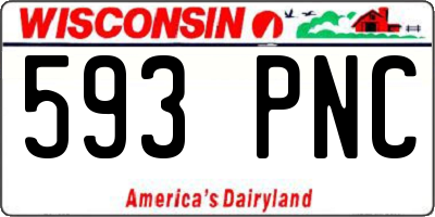 WI license plate 593PNC