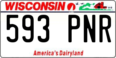 WI license plate 593PNR