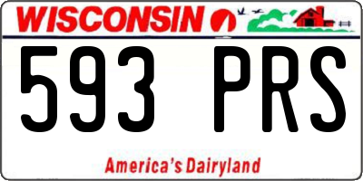 WI license plate 593PRS