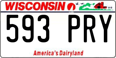 WI license plate 593PRY