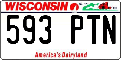 WI license plate 593PTN