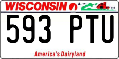 WI license plate 593PTU