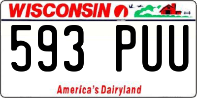 WI license plate 593PUU