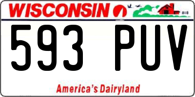 WI license plate 593PUV