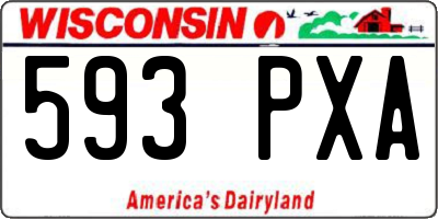 WI license plate 593PXA