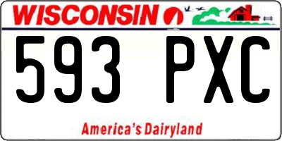 WI license plate 593PXC