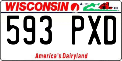 WI license plate 593PXD