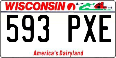 WI license plate 593PXE