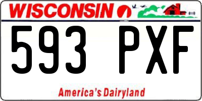 WI license plate 593PXF
