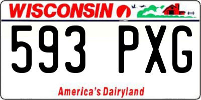 WI license plate 593PXG