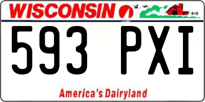 WI license plate 593PXI