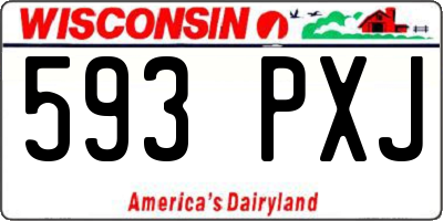 WI license plate 593PXJ