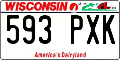 WI license plate 593PXK