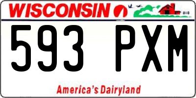 WI license plate 593PXM