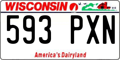 WI license plate 593PXN