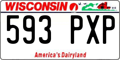 WI license plate 593PXP