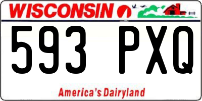 WI license plate 593PXQ