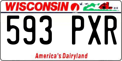WI license plate 593PXR
