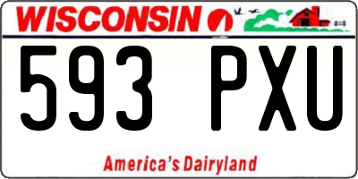 WI license plate 593PXU