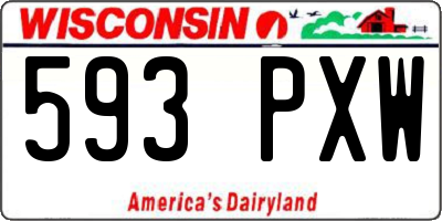 WI license plate 593PXW