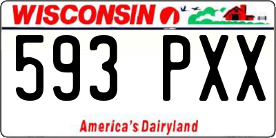 WI license plate 593PXX
