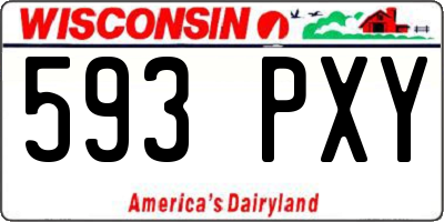 WI license plate 593PXY