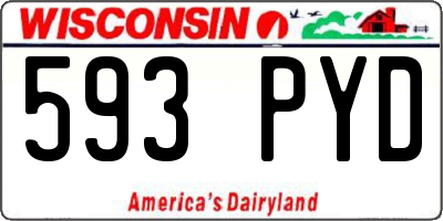 WI license plate 593PYD