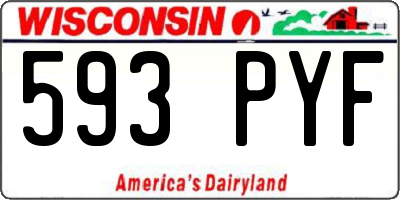 WI license plate 593PYF