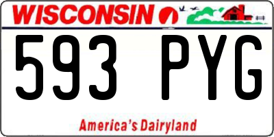 WI license plate 593PYG