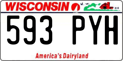 WI license plate 593PYH