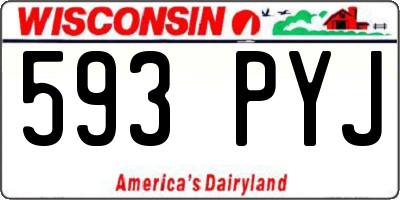 WI license plate 593PYJ