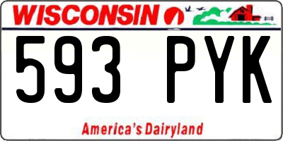 WI license plate 593PYK