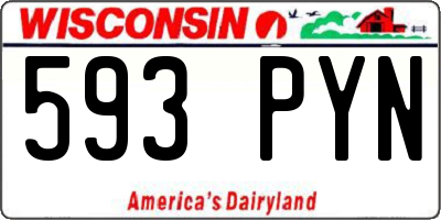 WI license plate 593PYN