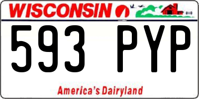 WI license plate 593PYP