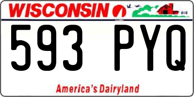 WI license plate 593PYQ