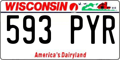WI license plate 593PYR