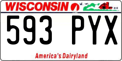 WI license plate 593PYX