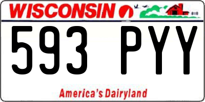 WI license plate 593PYY