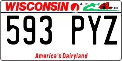 WI license plate 593PYZ
