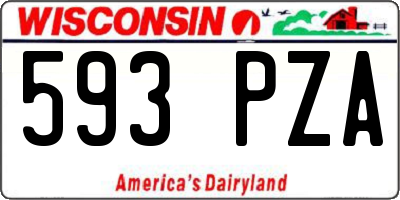 WI license plate 593PZA
