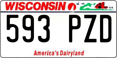 WI license plate 593PZD