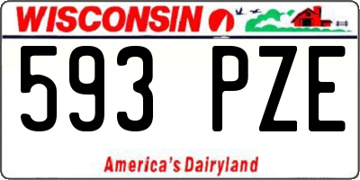 WI license plate 593PZE