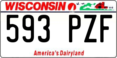 WI license plate 593PZF