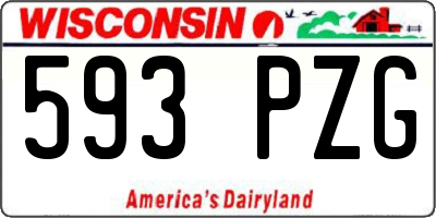 WI license plate 593PZG