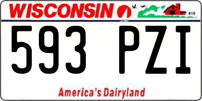 WI license plate 593PZI