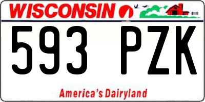 WI license plate 593PZK