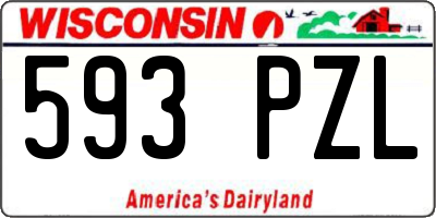 WI license plate 593PZL
