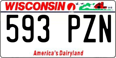 WI license plate 593PZN