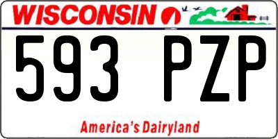 WI license plate 593PZP