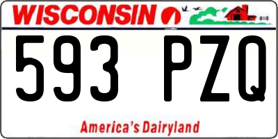 WI license plate 593PZQ